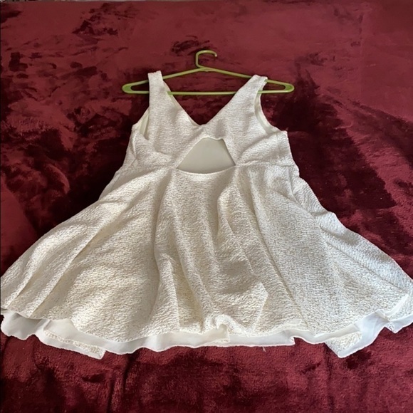 Silence and Noise Gold and White Tea Dress with Back Cut-Out - Size Large - Picture 8 of 8
